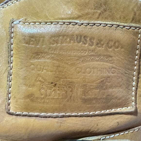 Vintage Levi's Leather Western Boots Mid Calf Zip up Women's Size 7.5 / 41.5 - Picture 4 of 16